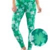Tipsy Elves Clover Field Leggings Women 1 Tipsy Elves Clover Field Leggings Women