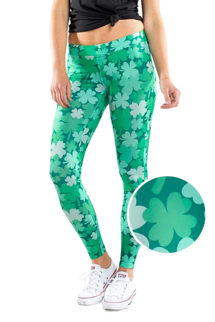 Tipsy Elves Clover Field Leggings Women 3 Tipsy Elves Clover Field Leggings Women