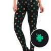 Tipsy Elves Women Clover Leggings 2 Tipsy Elves Women Clover Leggings