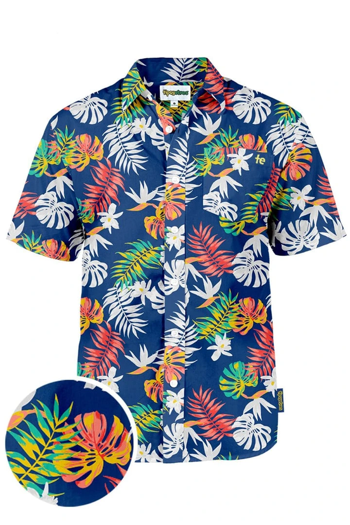 Tipsy Elves Men's Crush Captain Hawaiian Shirt Spring 3 Tipsy Elves Men's Crush Captain Hawaiian Shirt Spring
