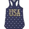 Tipsy Elves Women's Gold Foil USA Tank Top 1 Tipsy Elves Women's Gold Foil USA Tank Top