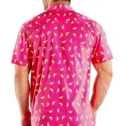 Tipsy Elves Spring Men's Pink Banana Hawaiian Shirt 12 Tipsy Elves Spring Men's Pink Banana Hawaiian Shirt