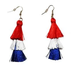 Tipsy Elves Patriotic Tassel Earrings