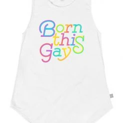 Tipsy Elves Born This Gay Tank Top - Women's Cut