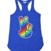 Tipsy Elves Peace Sign Rainbow Tank Top - Women's Cut 1 Tipsy Elves Peace Sign Rainbow Tank Top - Women's Cut