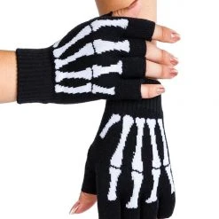 Tipsy Elves Holidays & Occasions Fingerless Skeleton Gloves