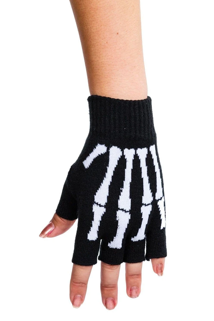 Tipsy Elves Holidays & Occasions Fingerless Skeleton Gloves 5 Tipsy Elves Holidays & Occasions Fingerless Skeleton Gloves