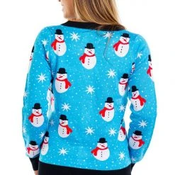 Tipsy Elves Women's Snazzy Snowman Cardigan