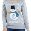 Tipsy Elves Women's Abdominal Snowman Ugly Christmas Sweater 2 Tipsy Elves Women's Abdominal Snowman Ugly Christmas Sweater