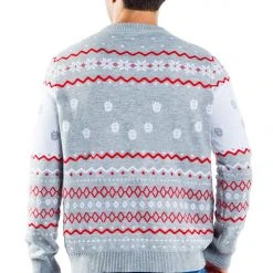 Tipsy Elves Men's Grey Humping Reindeer Ugly Christmas Sweater