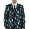Tipsy Elves Men Forest Flex Blazer With Tie