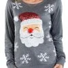 Tipsy Elves Women's Red Nose Santa Ugly Christmas Sweater 2 Tipsy Elves Women's Red Nose Santa Ugly Christmas Sweater