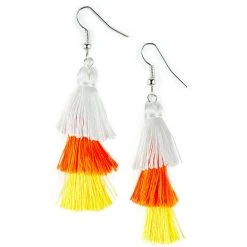 Tipsy Elves Candy Corn Tassel Earrings