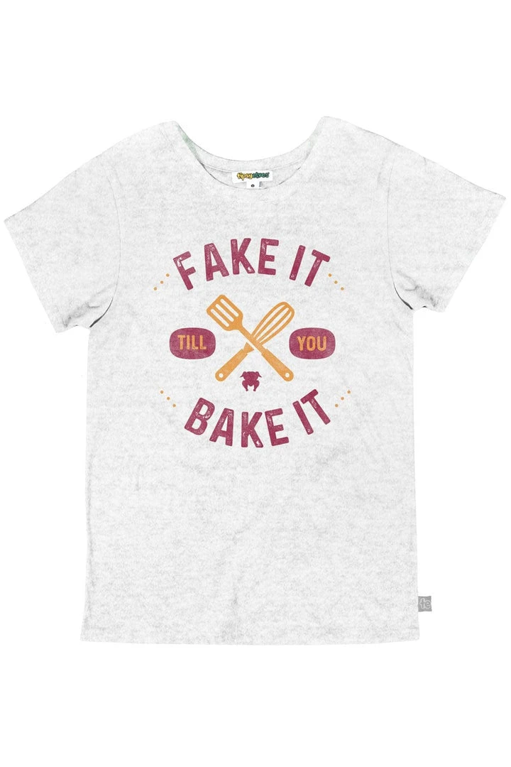 Tipsy Elves Women's Fake It Till You Bake It Tee 3 Tipsy Elves Women's Fake It Till You Bake It Tee