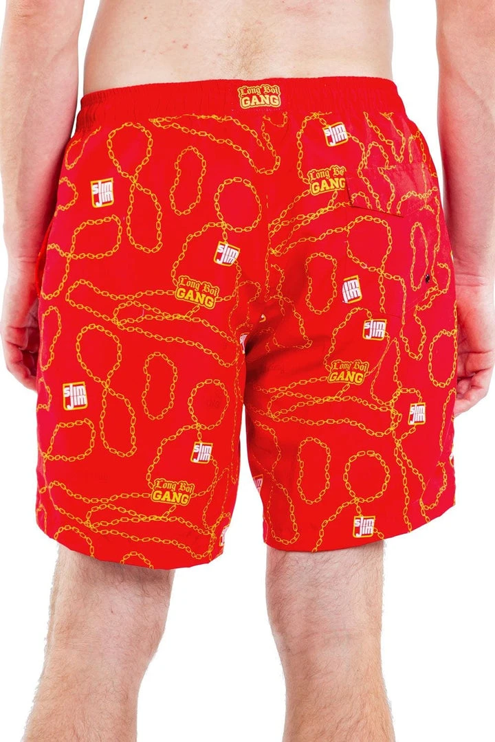 Tipsy Elves Slim Jim Red Swim Trunks Men 6 Tipsy Elves Slim Jim Red Swim Trunks Men