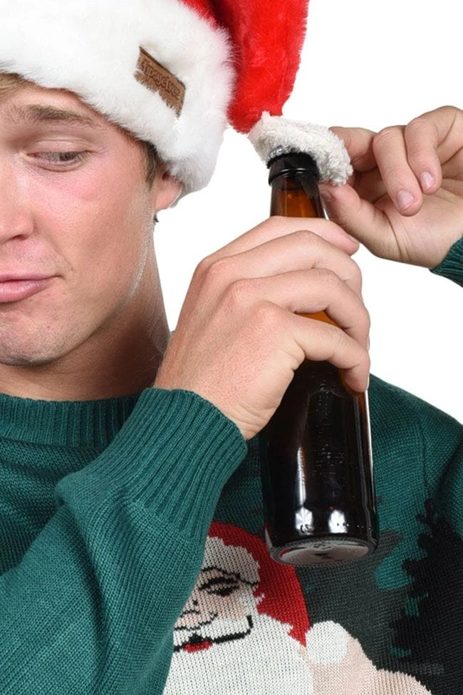 Tipsy Elves Santa Hat With Bottle Opener Holidays & Occasions 6 Tipsy Elves Santa Hat With Bottle Opener Holidays & Occasions