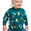 Tipsy Elves Baby / Toddler Green Christmas Lights Sweater Kids & Baby 1 Tipsy Elves Baby / Toddler Green Christmas Lights Sweater Kids & Baby