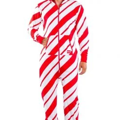 Tipsy Elves Men's Candy Cane Jumpsuit