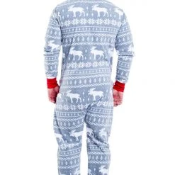 Tipsy Elves Men's Grey Moose Jumpsuit 13 Tipsy Elves Men's Grey Moose Jumpsuit