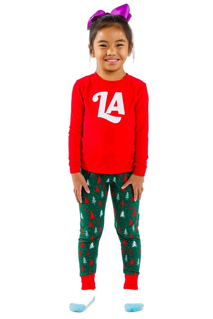 Tipsy Elves Boy's / Girl's Fa La La Pajama Set 4 Tipsy Elves Boy's / Girl's Fa La La Pajama Set