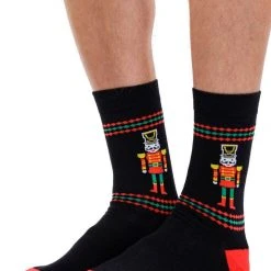 Tipsy Elves Men's Black Nutcracker Socks