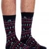 Tipsy Elves Men's Red And Black Fair Isle Socks 1 Tipsy Elves Men's Red And Black Fair Isle Socks