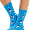 Tipsy Elves Women's Snowman Crew Socks