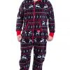 Tipsy Elves Men's Black And Red Fair Isle Big And Tall Jumpsuit 1 Tipsy Elves Men's Black And Red Fair Isle Big And Tall Jumpsuit