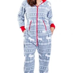 Tipsy Elves Women's Grey Moose Jumpsuit 9 Tipsy Elves Women's Grey Moose Jumpsuit