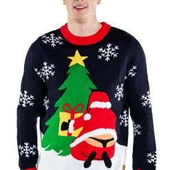 Tipsy Elves Men's Winter Whale Tail Ugly Christmas Sweater