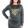 Tipsy Elves Women's Sequined Snowflake Plus Size Sweater Dress 2 Tipsy Elves Women's Sequined Snowflake Plus Size Sweater Dress