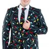 Tipsy Elves Tangle Wrangler Big And Tall Blazer W/ Tie Men 1 Tipsy Elves Tangle Wrangler Big And Tall Blazer W/ Tie Men