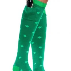 Tipsy Elves Women's Shamrock Shot Socks With Pockets 8 Tipsy Elves Women's Shamrock Shot Socks With Pockets