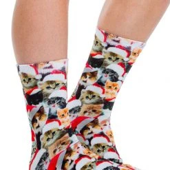 Tipsy Elves Women's Meowy Catmus Socks