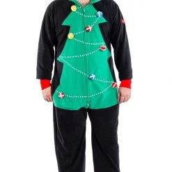 Tipsy Elves Men's Christmas Tree Toss Game Big And Tall Jumpsuit