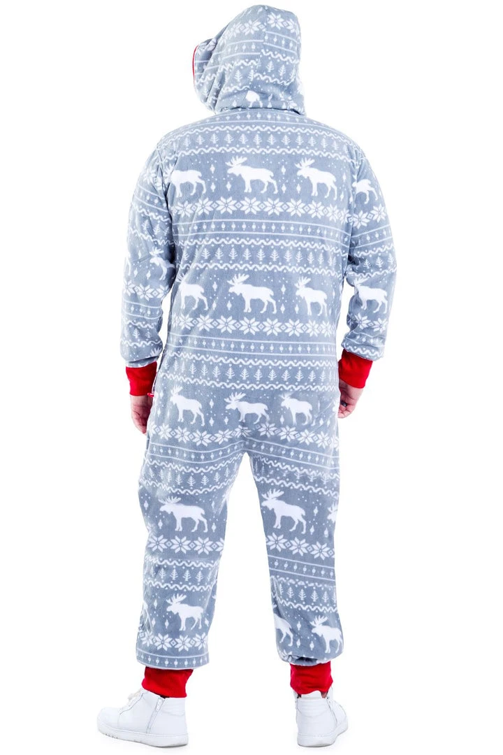 Tipsy Elves Men's Grey Moose Big And Tall Jumpsuit 5 Tipsy Elves Men's Grey Moose Big And Tall Jumpsuit