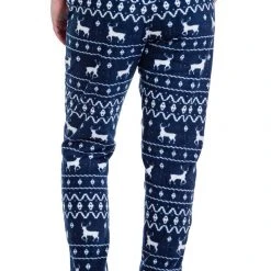 Tipsy Elves Women's Blue Reindeer Jogger Sweatpants