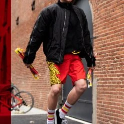 Tipsy Elves Slim Jim Leopard Print Swim Trunks 9 Tipsy Elves Slim Jim Leopard Print Swim Trunks