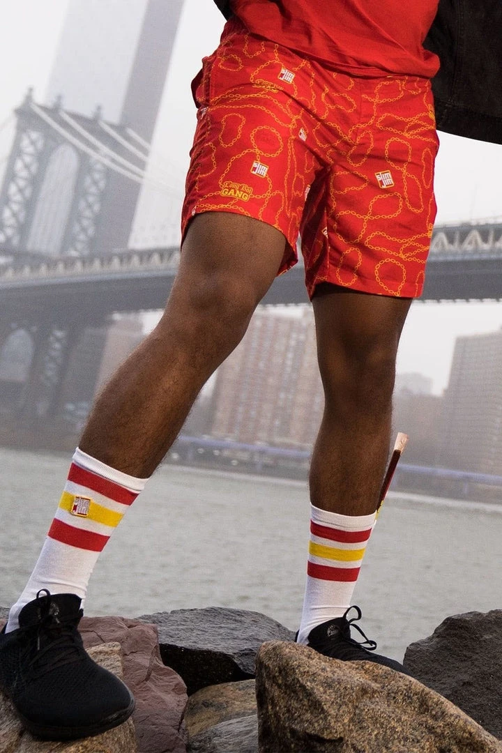 Tipsy Elves Slim Jim Red Swim Trunks Men 4 Tipsy Elves Slim Jim Red Swim Trunks Men