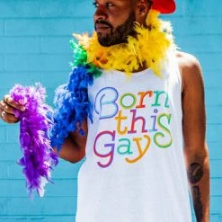 Tipsy Elves Born This Gay Tank Top - Men's Cut