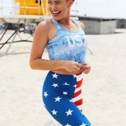 Tipsy Elves Women's American Flag Bike Shorts 11 Tipsy Elves Women's American Flag Bike Shorts