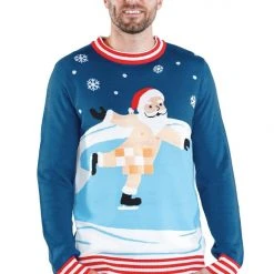 Tipsy Elves Men's Censored Skater Ugly Christmas Sweater 7 Tipsy Elves Men's Censored Skater Ugly Christmas Sweater
