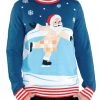 Tipsy Elves Men's Censored Skater Ugly Christmas Sweater