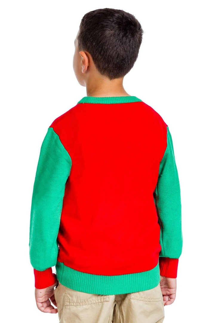 Tipsy Elves Boy's / Girl's Cat In Wreath Ugly Christmas Sweater 6 Tipsy Elves Boy's / Girl's Cat In Wreath Ugly Christmas Sweater