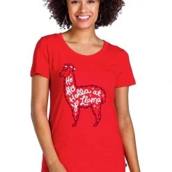 Tipsy Elves Women's Christmas Llama Tee 6 Tipsy Elves Women's Christmas Llama Tee