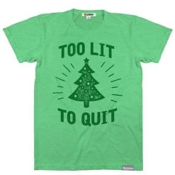 Tipsy Elves Men's Too Lit To Quit Tee