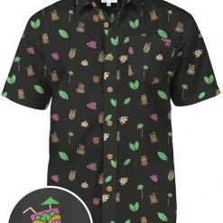 Tipsy Elves Men's Tiki Drinki Drink Hawaiian Shirt