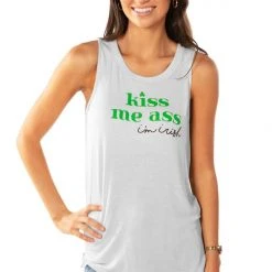 Tipsy Elves Women's Kiss Me Ass I'm Irish Tank Top
