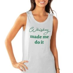 Tipsy Elves Women's Whiskey Made Me Do It Tank Top