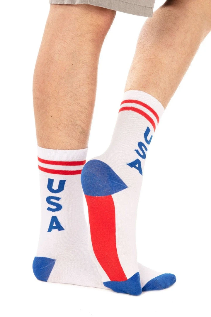 Tipsy Elves Men's Retro USA Socks Patriotic 6 Tipsy Elves Men's Retro USA Socks Patriotic